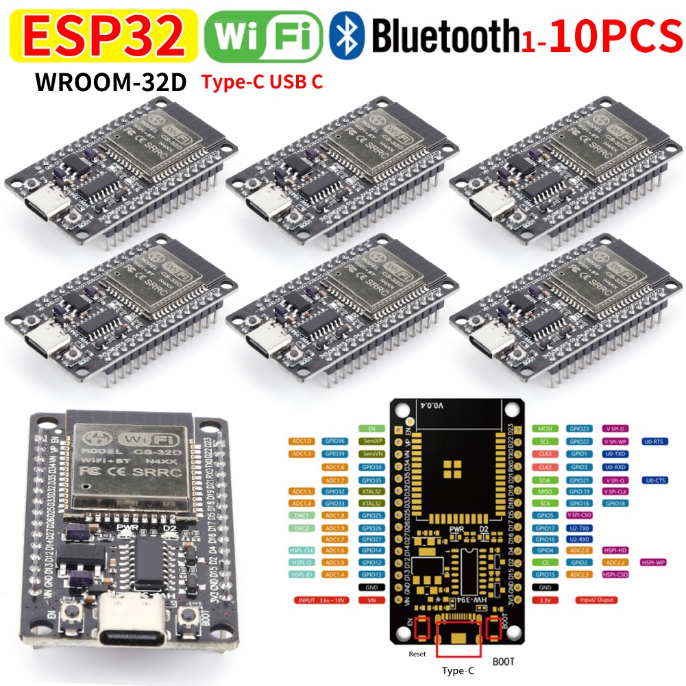 Smart Home Web - Development Board Module WiFi+Bluetooth-compatible ESP32 WROOM-32D