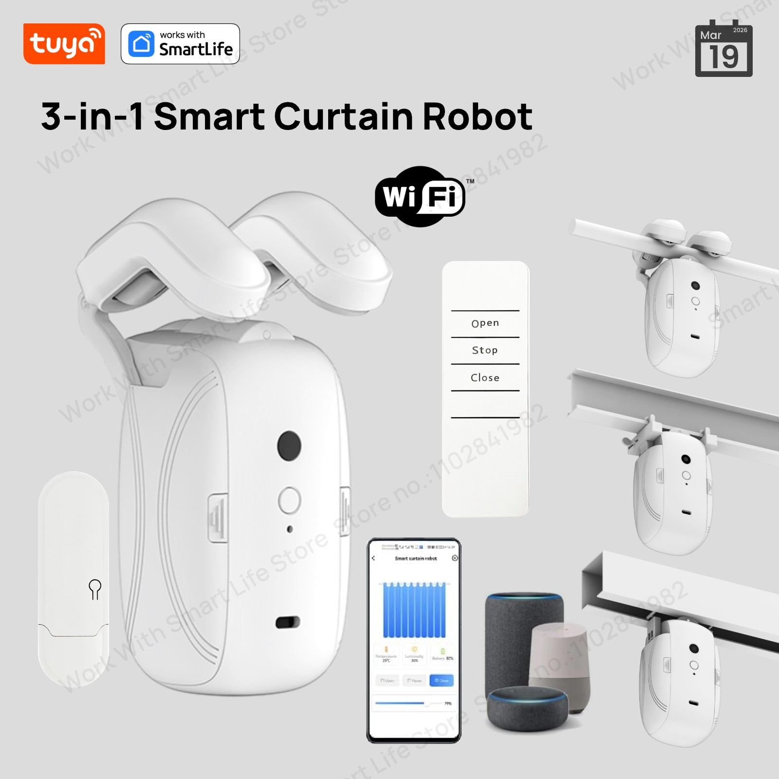 Smart Ir Remote Controller - 1/2PCS Tuya Smart WiFi Curtain Robot