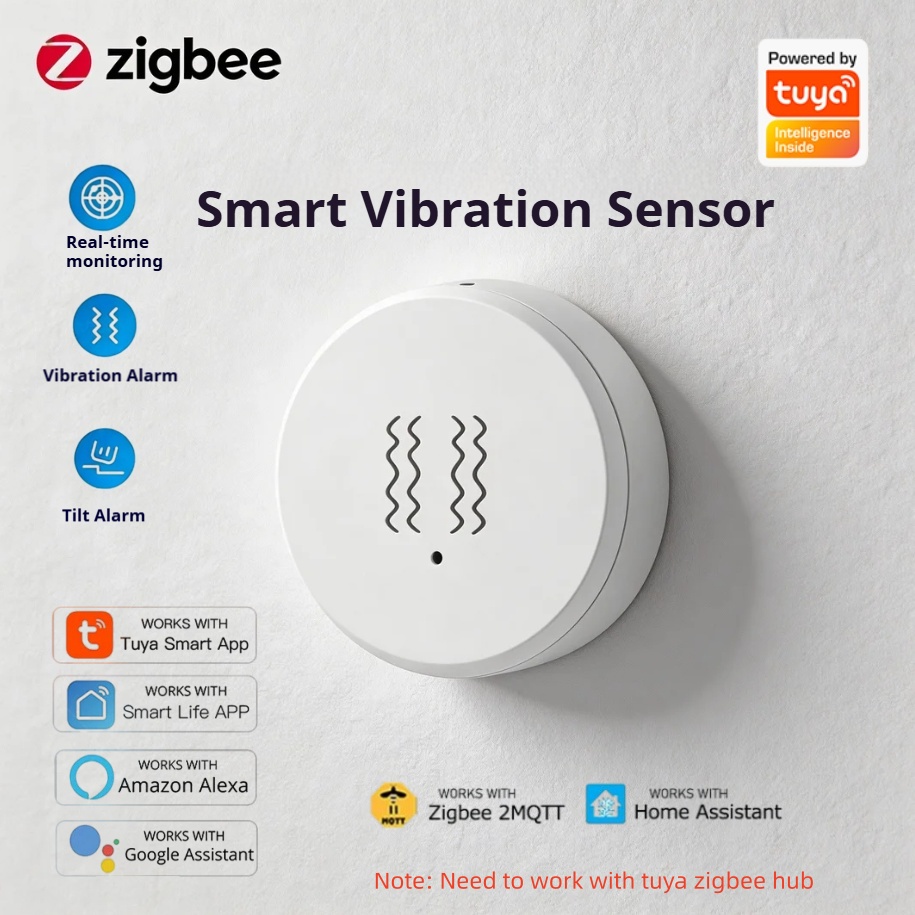 Zigbee Motion Sensor - Tuya Zigbee Smart Vibration Sensor Real-Time
