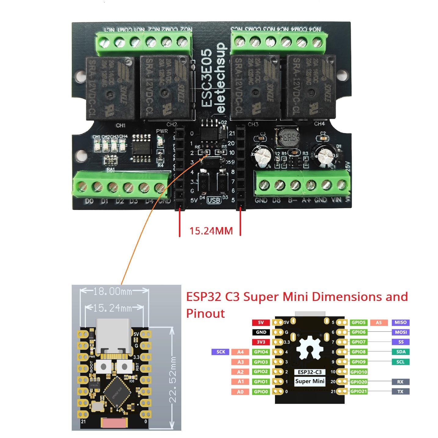 ESP32-C3 WiFi BLE RS485 4 Rela - Smart Home With Plc review and price