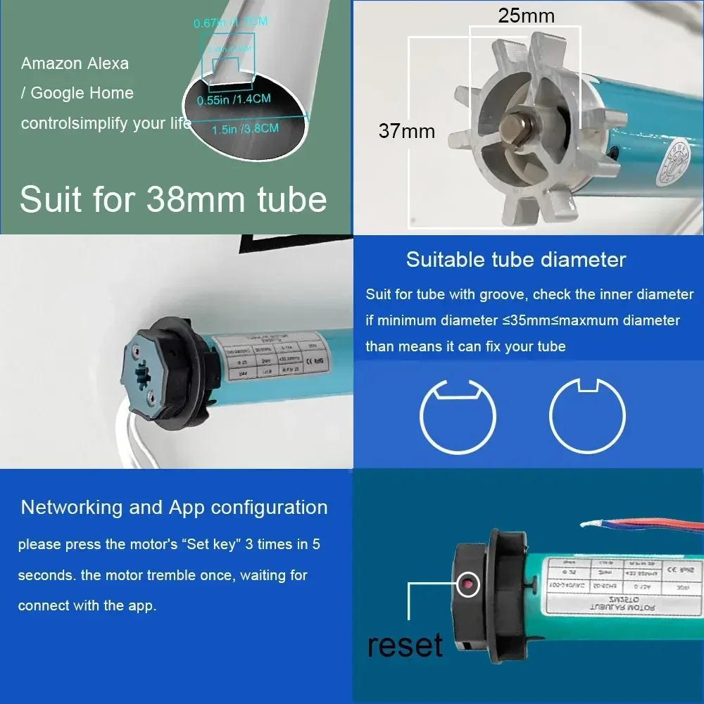 SZMYQ 25mm 2N Tuya Smart Curta - Smart Home App review and price