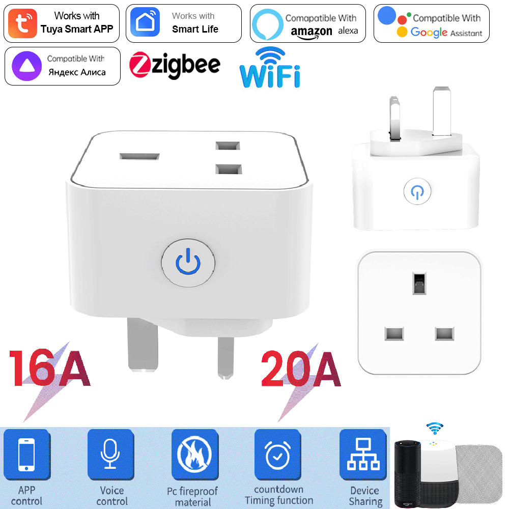 Tuya Smart Socket 16A/20A WiFi - Smart Home Setup review and price