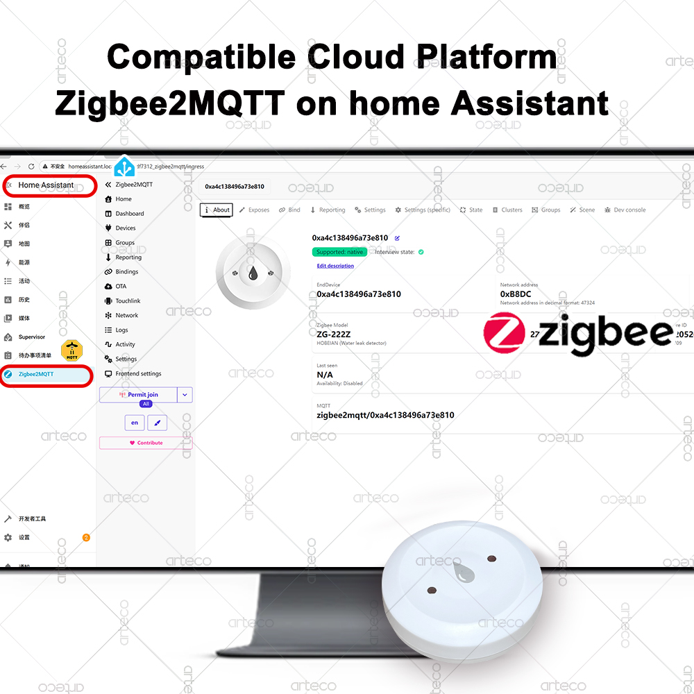 Tuya Smart Zigbee Water Sensor - Smart Home Setup review and price