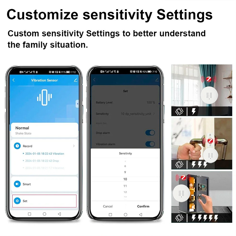Tuya Zigbee Smart Vibration Se - Zigbee Motion Sensor review and price