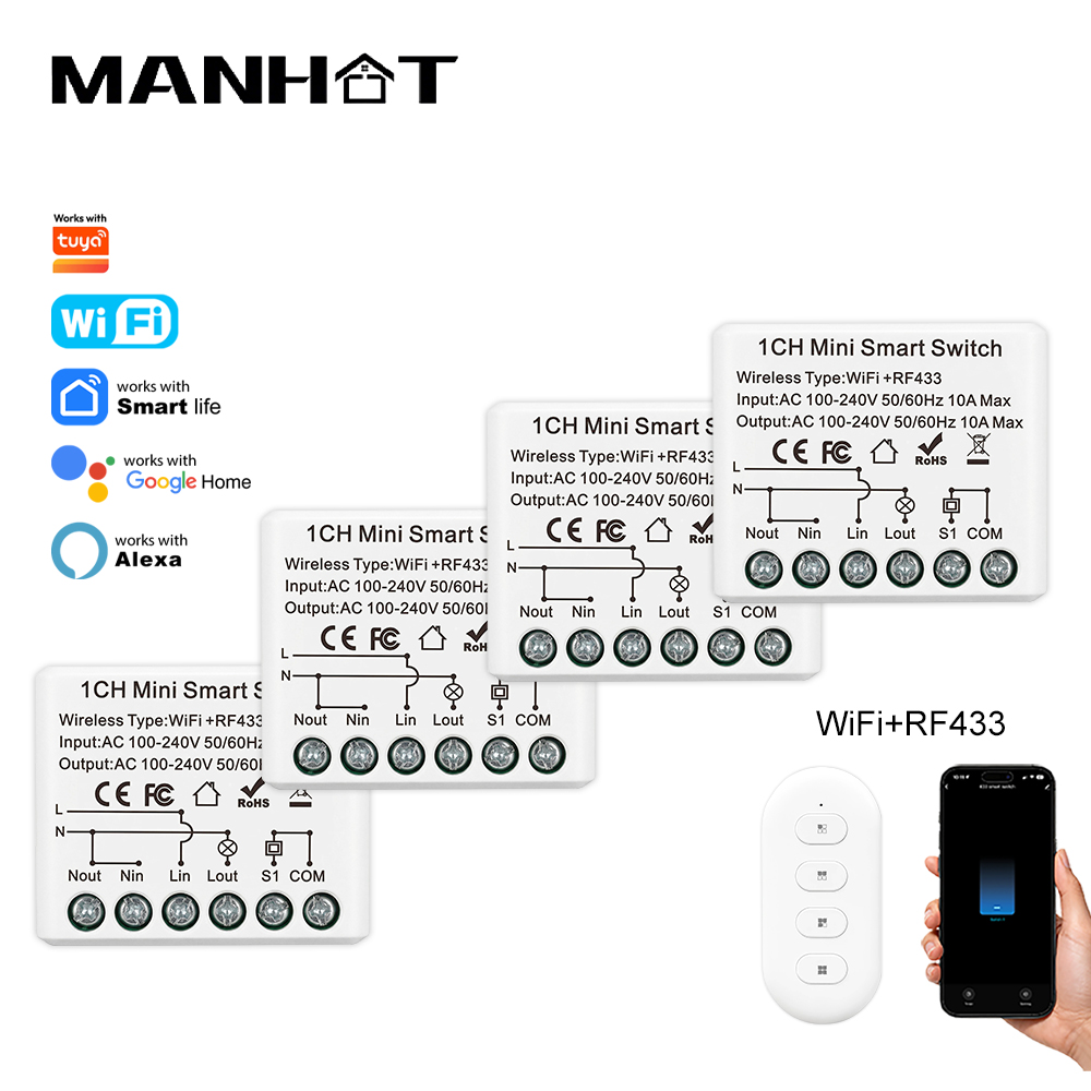 10A Mini WIFI Smart Switch RF4 - Smart Ir Remote Controller review and price